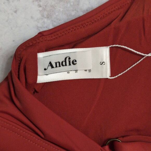 NWT Andie Tahiti Top Chili Pepper Comfortable Adjustable V-Neck Bikini S - Picture 5 of 9